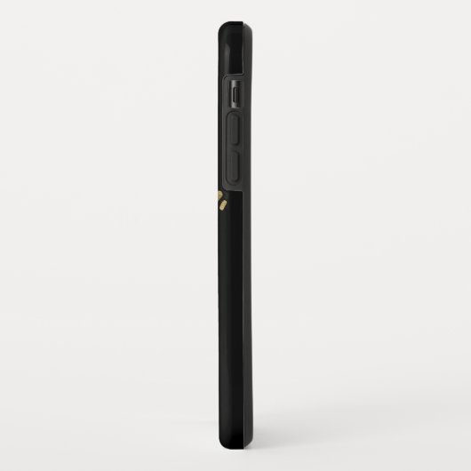 *~*のナマステのガーリーなはす金ゴールドのグリッターの禅の黒 Case-Mate iPhoneケース (裏面/左)