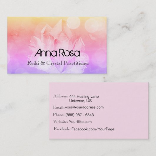 *~*のニューエイジの治療師の霊気の水晶ヨガの霊気のマスター 名刺 (正面/裏面)