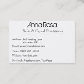 *~*のニューエイジの精神的な水晶ヨガの霊気のマスター 名刺 (裏面)