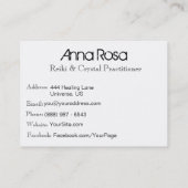 *~*のニューエイジの精神的な水晶ヨガの霊気のマスター 名刺 (裏面)