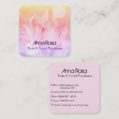 *~*のニューエイジの霊気のマスターの水晶治療師のヨガ スクエア名刺 (正面/裏面)