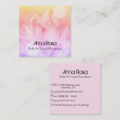 *~*のニューエイジの霊気の水晶ヨガの霊気のマスターの治療師 スクエア名刺 (正面/裏面)