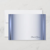 のネイビ結婚ーブルーフローラシルバーグレーパーティー 出欠カード (裏面)