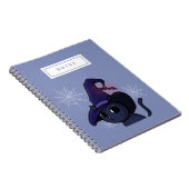 |のノートを引出しているハロウィンの魔法使い猫 ノートブック (右側)