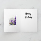 *~*のハッピーバースデーのクレマチスの花はカスタマイズ カード (内部)