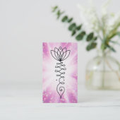 *~*のハートのはすグリッターは夢の霊気のヨガを放射します 名刺 (スタンド正面)