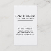 *~*のハートのはすグリッターは夢の霊気のヨガを放射します 名刺 (裏面)