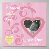 のハートぶら下がったガールスクラップブックページ ポスター (正面)