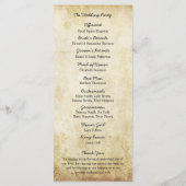 のハートぶら下がったツリーのヴィンテージ結婚式プログラム プログラム (裏面)