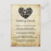 のハートぶら下がったツリーヴィンテージウェディングコレクション エンクロージャーカード (正面)
