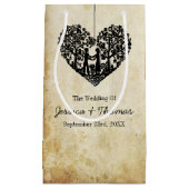 のハートぶら下がったツリーヴィンテージウェディングコレクション スモールペーパーバッグ (正面)