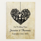 のハートぶら下がったツリーヴィンテージウェディングコレクション プランナー手帳 (正面)