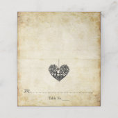 のハートぶら下がったツリーヴィンテージウェディングコレクション プレイスカード (外部開封)