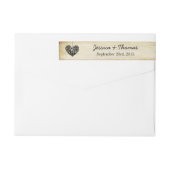 のハートぶら下がったツリーヴィンテージウェディングコレクション ラップアラウンドラベル (裏面)