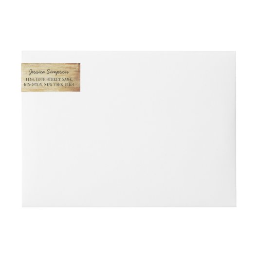 のハートぶら下がったツリーヴィンテージウェディングコレクション ラップアラウンドラベル (正面)