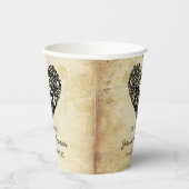 のハートぶら下がったツリーヴィンテージウェディングコレクション 紙コップ (右)