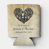 のハートぶら下がったツリーヴィンテージウェディングコレクション 缶クーラー (裏面)