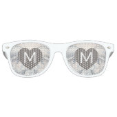 のハート結婚サングラスはあなたのモノグラムを追加 レトロサングラス (正面)