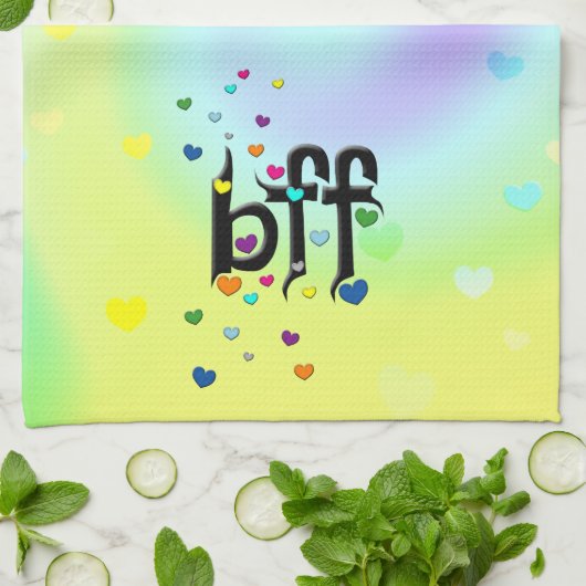 ～のハート キッチンタオル (折り畳み)