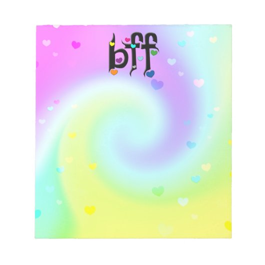 ～のハート ノートパッド (正面)