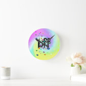 ～のハート ラウンド壁時計 (ホーム)