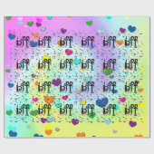 ～のハート ラッピングペーパー (フラット)