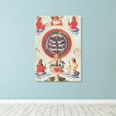 ~のハーメティック哲学を示すイラストレーション キャンバスプリント (インサイチュ (ウッドフロア))