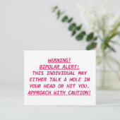 のバイポーラ警告アラート3 ポストカード (スタンド正面)