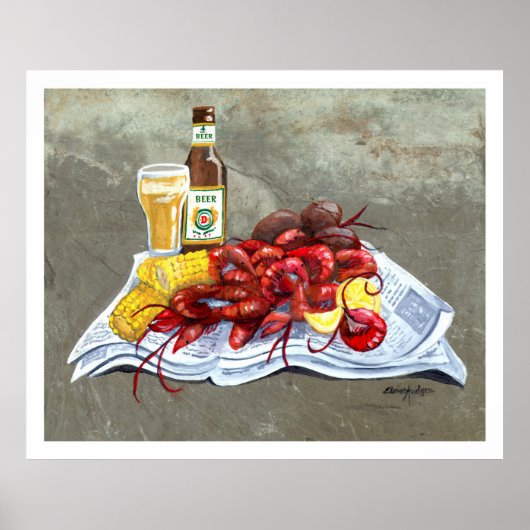 のバグとBrewプリント縁ど ポスター (正面)