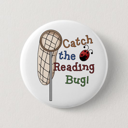 のバグ読をキャッチ 缶バッジ (正面)