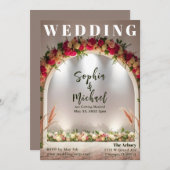 のバックラ結婚ンドマガジンの表紙 招待状 (正面/裏面)