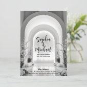 のバックラ結婚ンドマガジンカバー招待状 招待状 (スタンド正面)