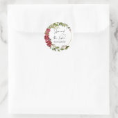 のバッグ結婚の好意が愛のジャムクリスマスを広める ラウンドシール (バッグ)