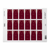 のバパーソナライズされたルグンディ結婚金ゴールドハンドサニタイザー ラベル (フルシート)