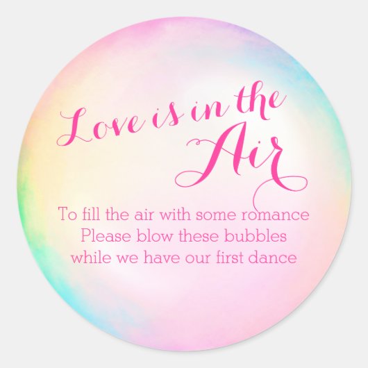 のバブル結婚ボトルステッカーラベル ラウンドシール (正面)
