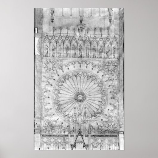 ～のバラ窓とギャラリーのデザイン ポスター (正面)