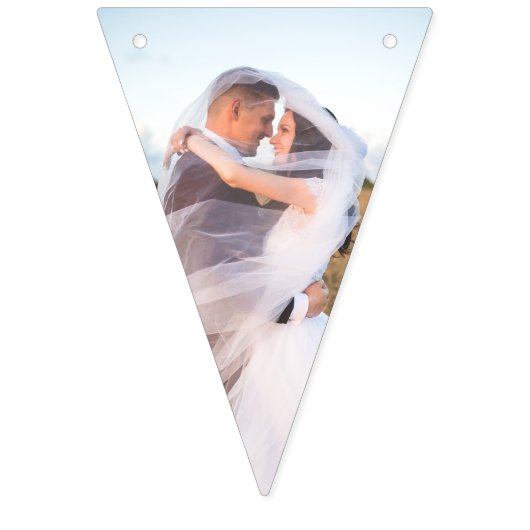 のバラ結婚モノグラム写真の分断用バナー バンティングフラッグ (第2の旗)