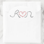 のバンパーランニングステッカーの愛のために 楕円形シール (バッグ)