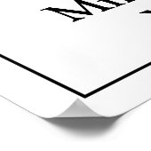 のバーの署名ドリンク結婚サイン ポスター (角)