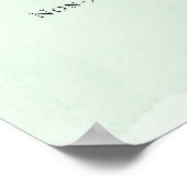 のバー結婚メニューフローラeucalyptus green ポスター (角)