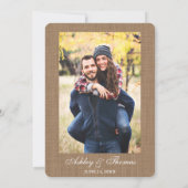 のバ素朴ーラップ結婚ストリングライトレース招待状PR 招待状 (裏面)