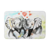 のバ絵画スマットエレファントファミリー バスマット