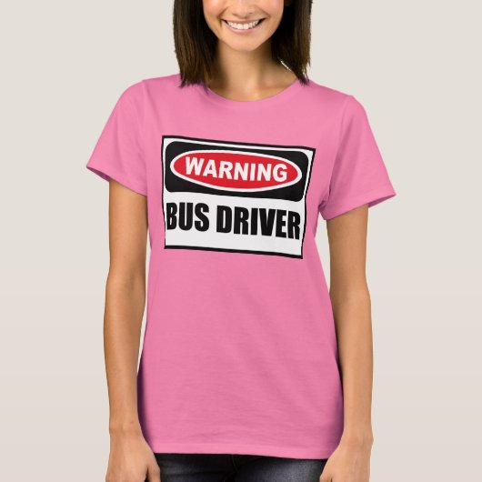のバ警告スドライバーの女性の暗いTシャツ Tシャツ (正面)