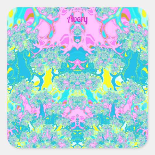 ～のパステルの完成を見る スクエアシール (正面)