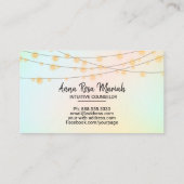 *~*のパステルの赤面のひもは精神的なヨガをつけます 名刺 (裏面)