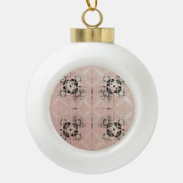 のパステル考えるが雪の結晶をツイスト セラミックボールオーナメント