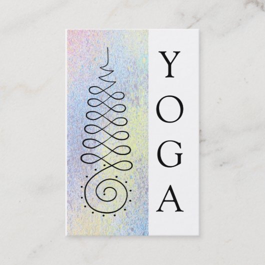 *~*のパステル調の啓発道のヨガの神聖な幾何学 名刺 (正面)