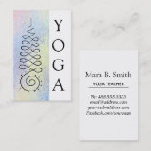 *~*のパステル調の啓発道のヨガの神聖な幾何学 名刺 (正面/裏面)