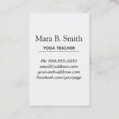*~*のパステル調の啓発道のヨガの神聖な幾何学 名刺 (裏面)