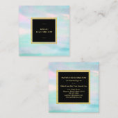 *~*のパステル調の水のミントの赤面のピンクの抽象芸術 スクエア名刺 (正面/裏面)